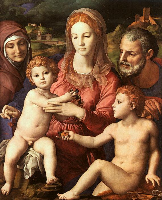 Agnolo Bronzino Holy Family with St.Anne and the Infant St.John China oil painting art